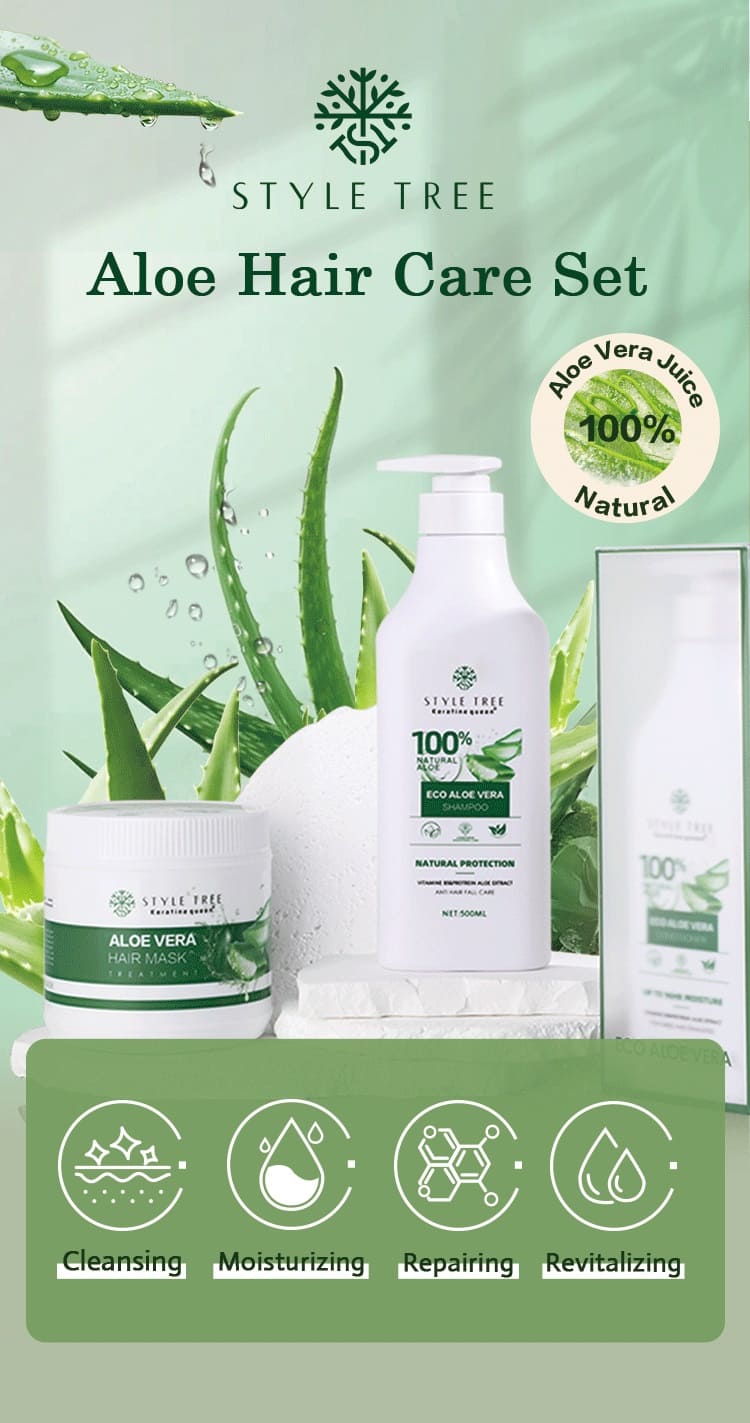 style tree eco aloe vera hair care set – hydrating & soothing hair