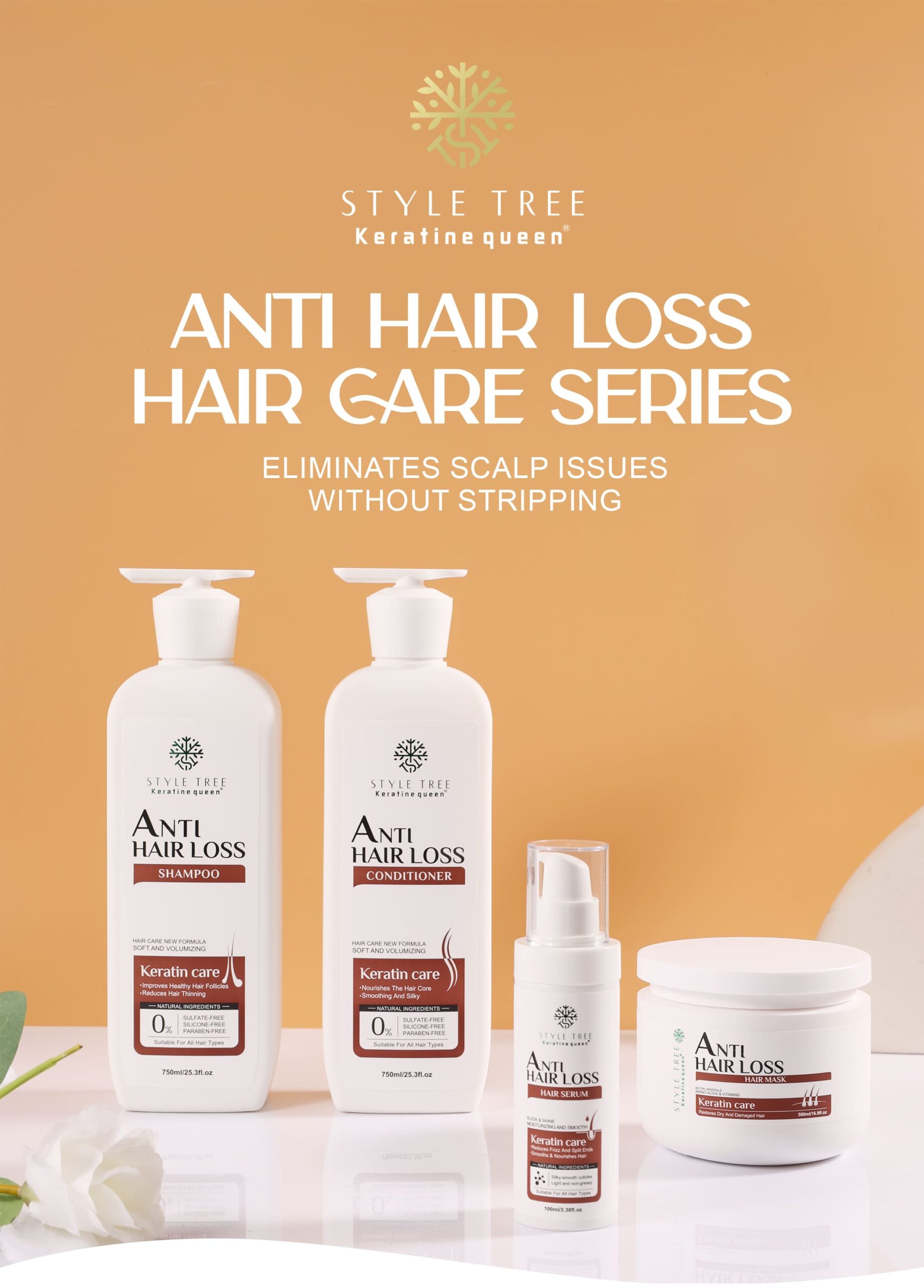 style tree anti hair loss keratin care set – strengthening & volumizing