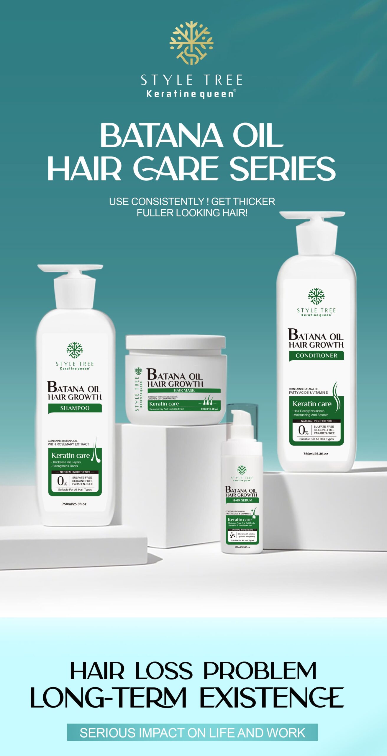 style tree batana oil hair growth care series thicken layers & strengthen roots