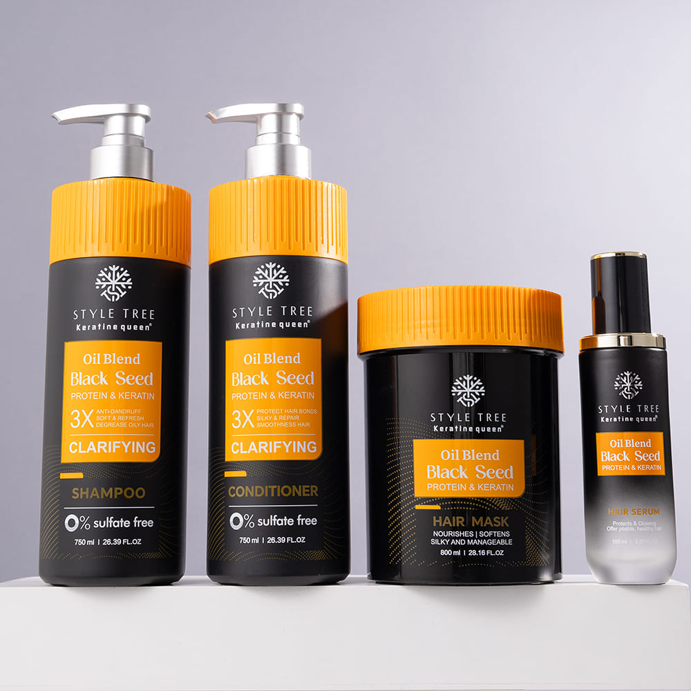 style tree black seed oil hair care set – clarifying & strengthening hair