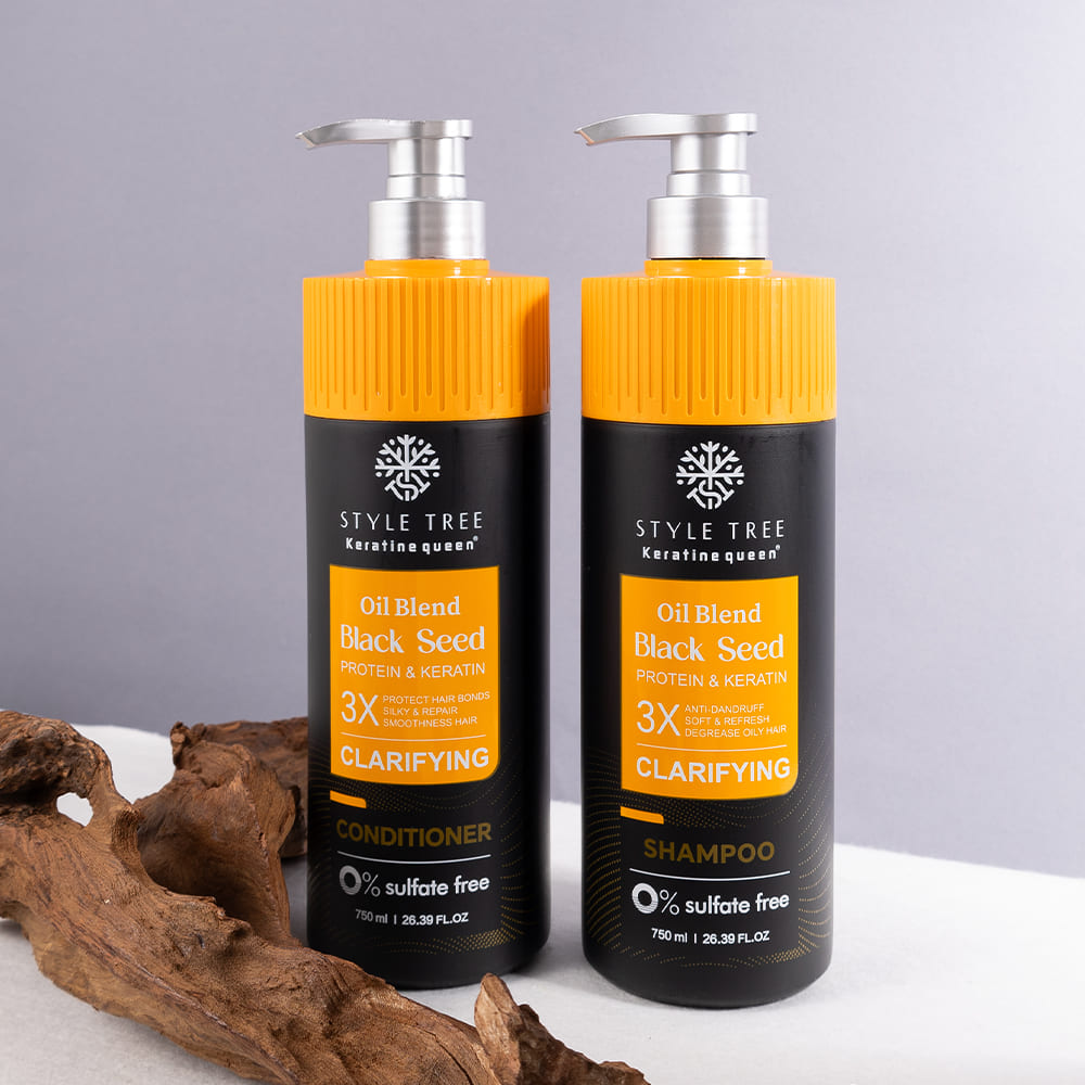 style tree black seed oil hair care set – clarifying & strengthening hair