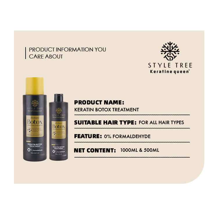 style tree 0% formaldehyde richness botox hair treatment smooth & repair