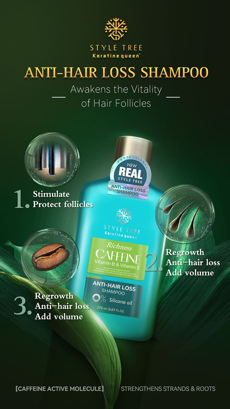 style tree caffeine anti hair loss shampoo – thinning hair & root strength