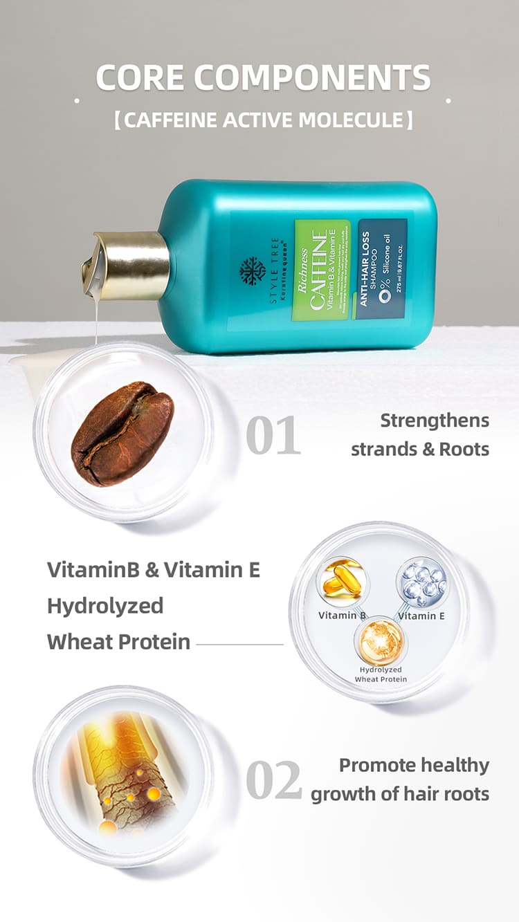 style tree caffeine anti hair loss shampoo – thinning hair & root strength