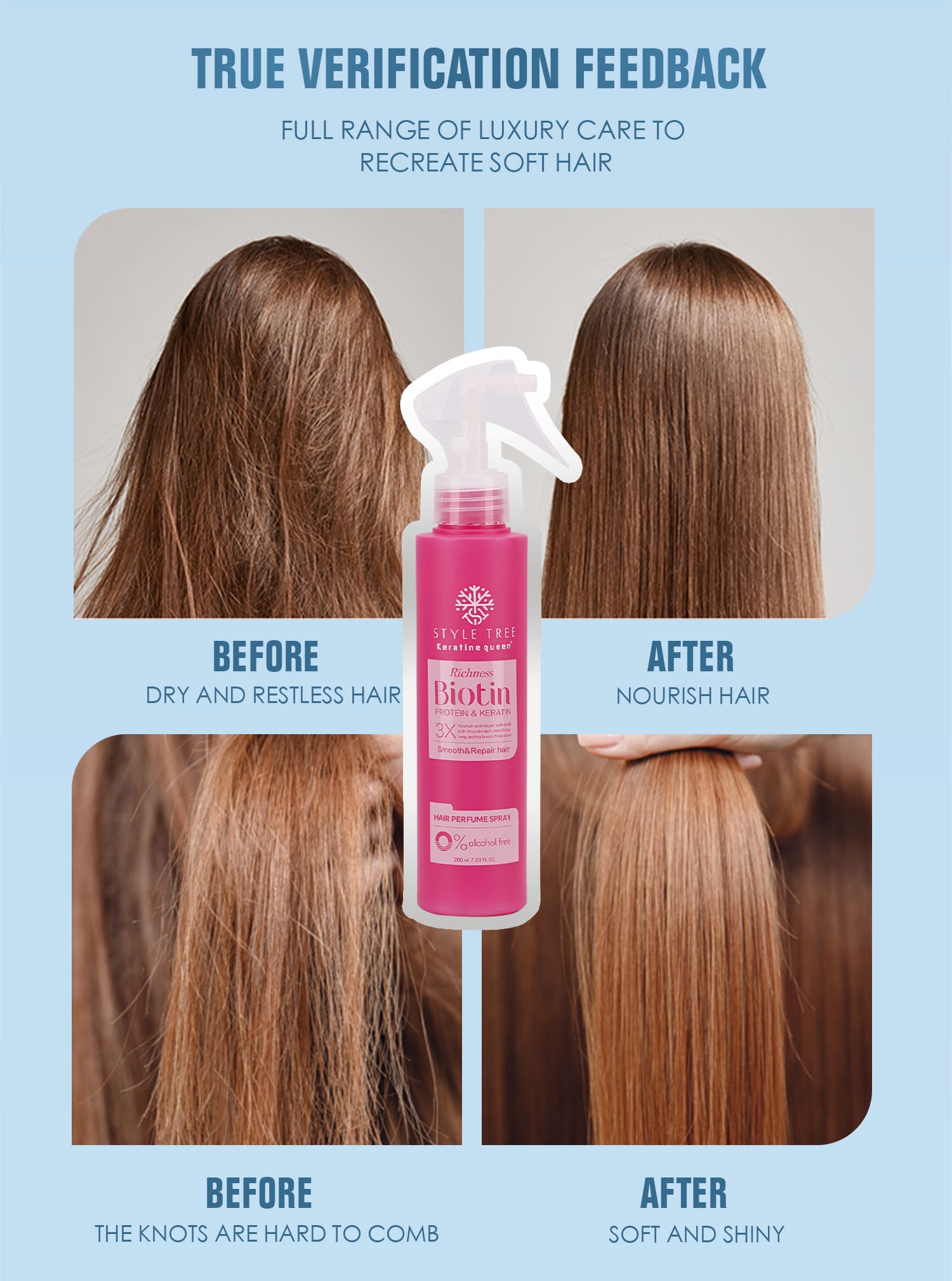 style tree richness biotin hair perfume spray 3x anti frizz