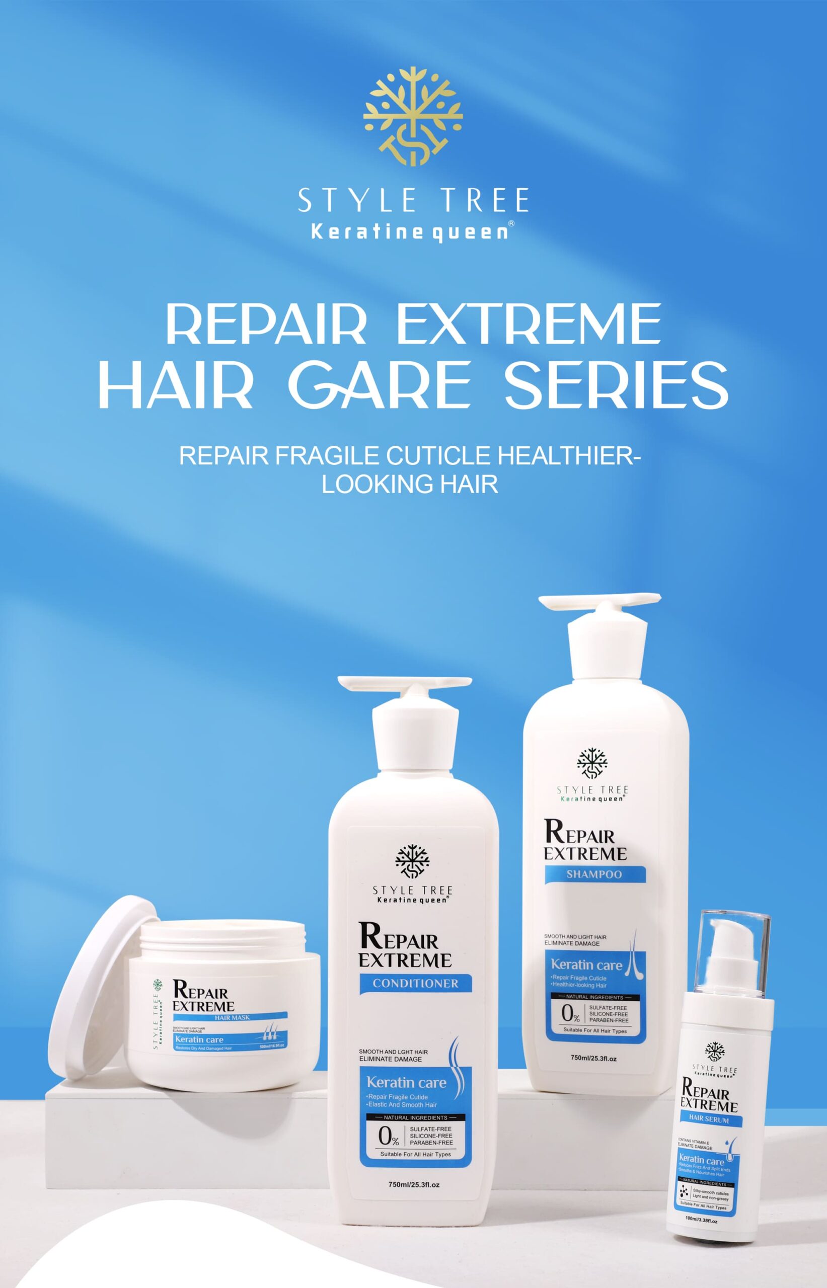style tree keratin care repair extreme hair care set deep repair & strengthening