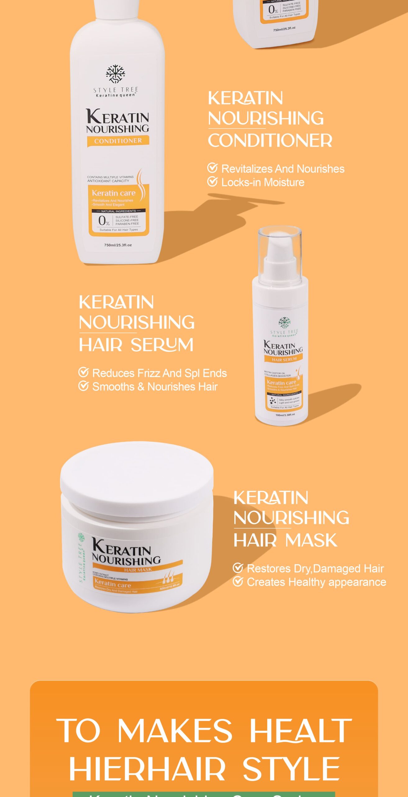 Keratin Nourishing Hair Care Set 