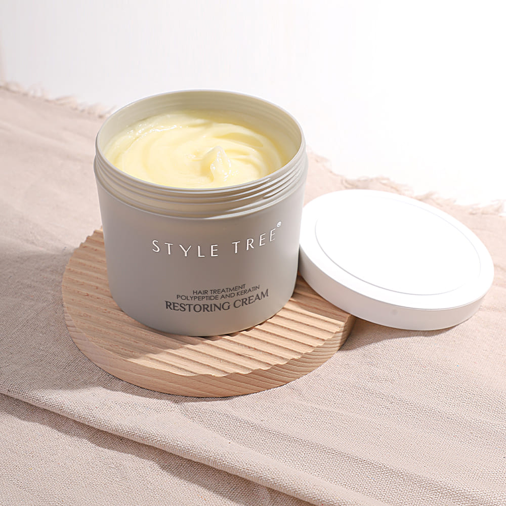 style tree restoring cream hair mask– polypeptide & keratin hair treatment for deep repair