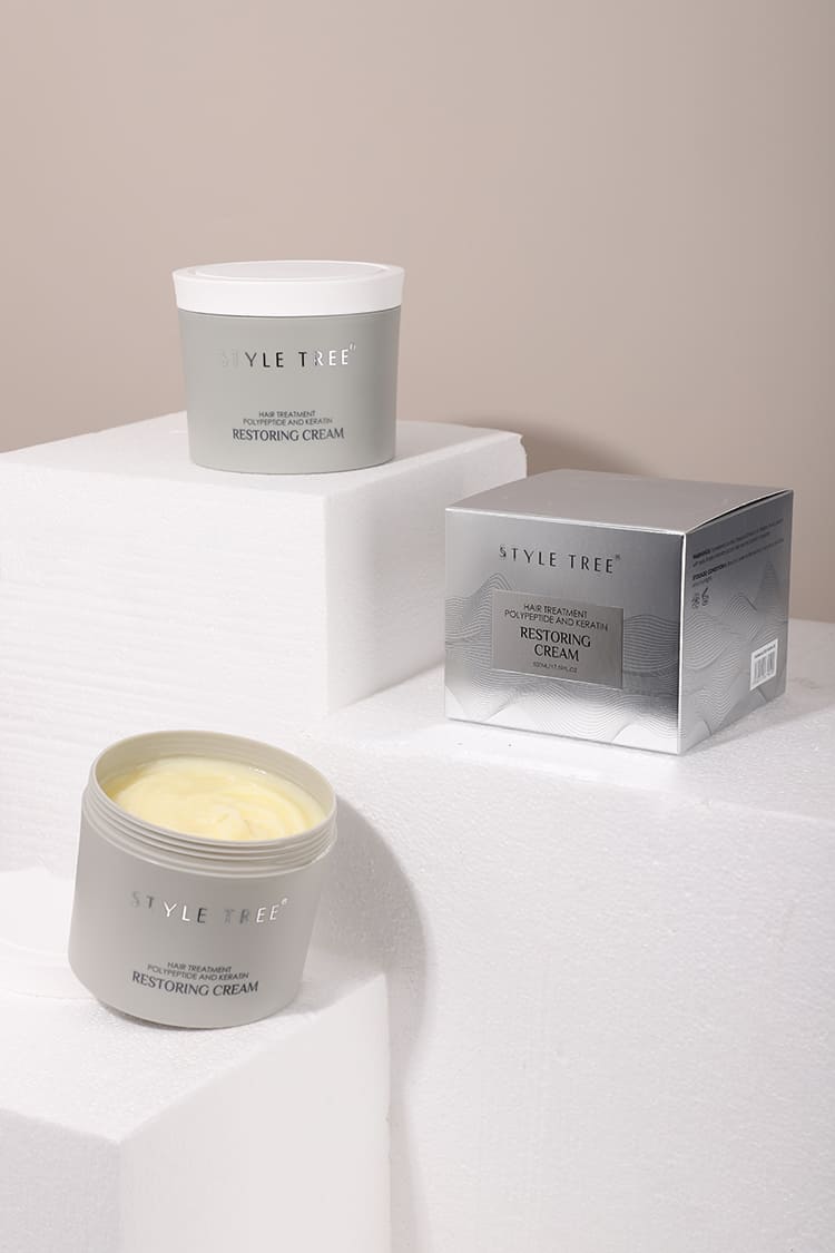 style tree restoring cream hair mask– polypeptide & keratin hair treatment for deep repair