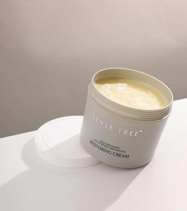 style tree restoring cream hair mask– polypeptide & keratin hair treatment for deep repair