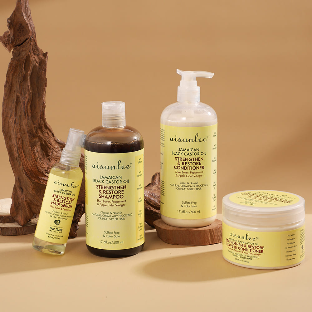 aisunlee jamaican black castor oil 4-piece full hair care set