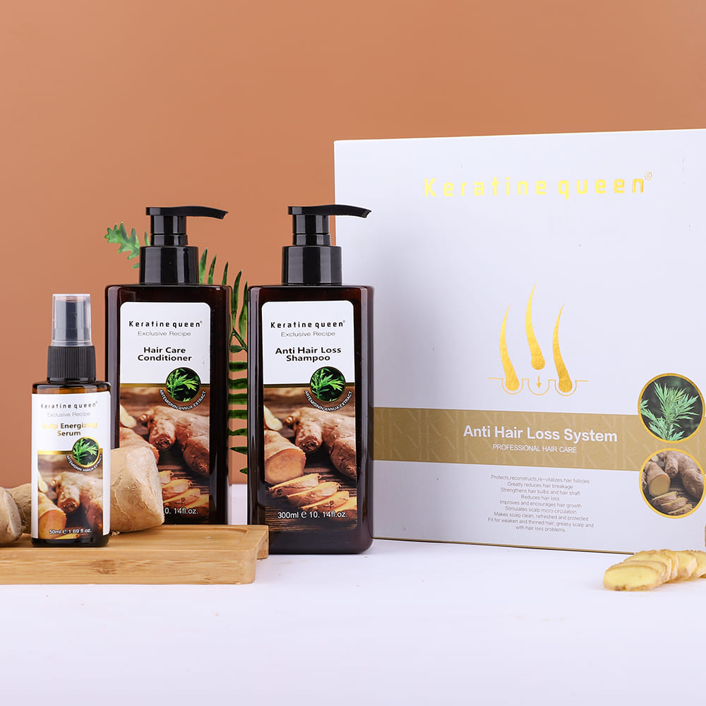Keratine queen ginger hair growth 3-piece gift set