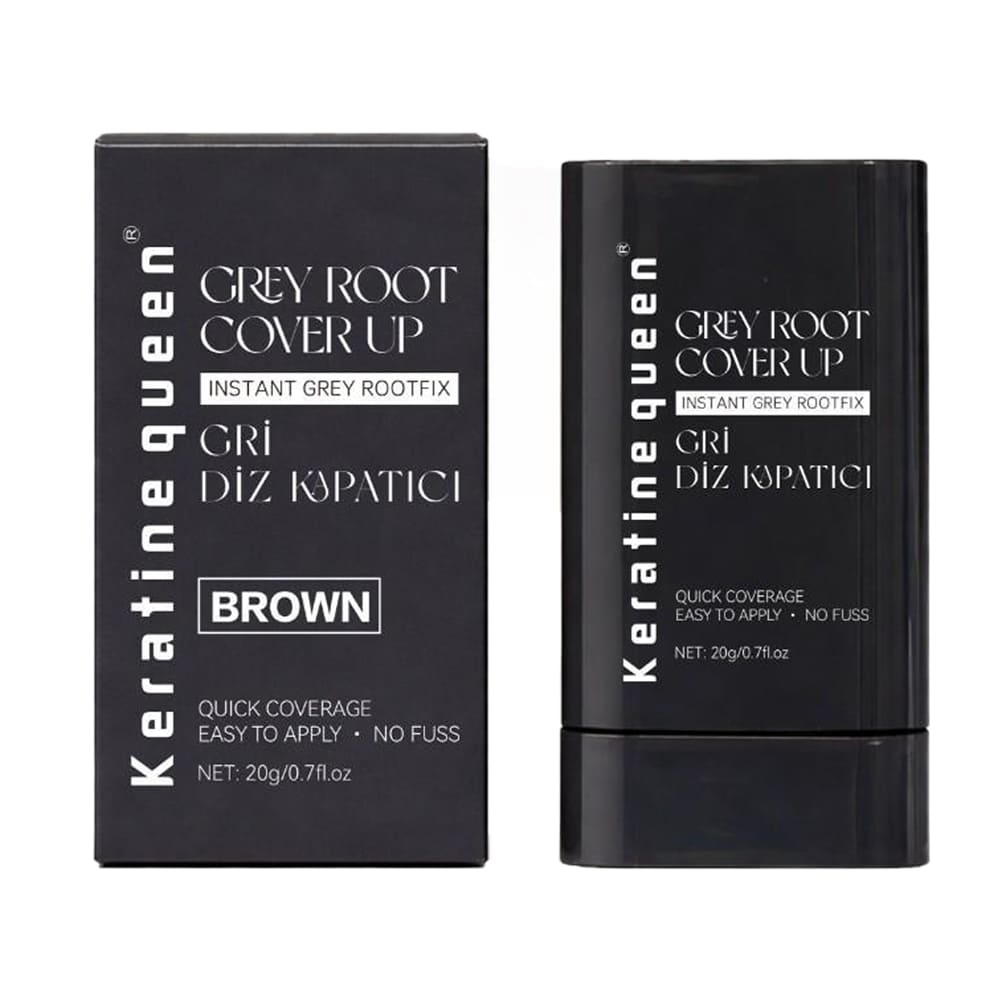 Keratine queen brown shade grey root cover up stick with outer box